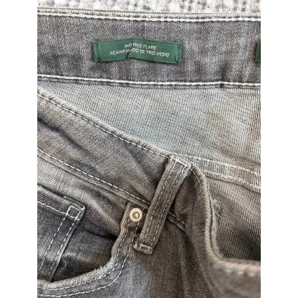 Wild Fable Gray Mid Rise Flare Jeans Size 14 - Picture 3 of 7